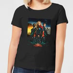 Captain Marvel Movie Starforce Poster Women's T-Shirt - Black - M - Black