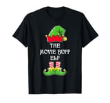 The Movie Buff Elf Christmas Humor Cinephile Elf Pajama Film T-Shirt