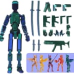 T13 Actionfigur, Titan 13 Actionfigur 3D Titans Figur, 3D-tryckt Actionfigur Nova 13 Actionfigur, Multi-ledade Actionfigurer Black