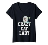 Womens SpongeBob SquarePants Gary Crazy Cat Lady V-Neck T-Shirt