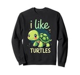 I Like TURTLES Cartoon Turtle Sweatshirt