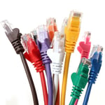 Cat5e/cat6 Rj45 Network Cables Ethernet Internet Patch Lead Short/long 26/24 Lot