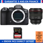 Canon EOS R6 Mark II + RF 85mm f/1.2 L USM + 1 SanDisk 128GB Extreme PRO UHS-II SDXC 300 MB/s + Ebook '20 Techniques pour Réussir vos Photos' - Appareil Photo Hybride