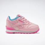 Reebok Classic Leather Step 'n' Flash Shoes Kids Pink Glow / Atomic