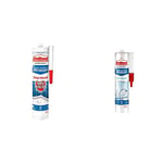 UniBond Triple Protection Stop Mould Sealant, 1 x 291 g Cartridge & Anti-Mould White, Waterproof Mould Protection Kitchen & Bathroom Sealant, Long-Lasting White Silicone Sealant, 1 x 274g Cartridge