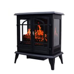 JHSHENGSHI Electric Fireplace Wall Mounted Electric Fireplace Stove, Freestanding Fireplace Heater With Realistic Flame, Indoor Electric Stove Heater, Portable, Infrared