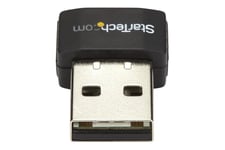 StarTech.com USB Wi-Fi-adapter - AC600 - dual-band trådlös nano-adapter - nätverksadapter - USB 2.0