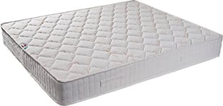 King of Dreams Matelas 20 cm 140x190 avec Tissu Ignifugé Anti feu - Mousse extrêmement Durable embourrage 100% polesther - Soutien Ferme - Parfaitement adapté aux Personnes Allergiques (140_x_190_cm)