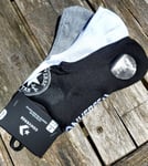 Mens CONVERSE Flat Knit BLACK GREY WHITE STAR White No Show ULTRA LOW Socks Con4