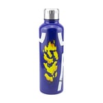 Paladone My Hero Academia Metal Water Bottle for Hot and Cold Drinks, Blue, Yellow and White, 7 x 7 x 24 cm