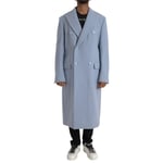 Dolce & Gabbana Veste Bleu Double Boutonnage Long Trench-Coat IT52/US42 / XL