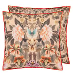 Ikebana Damask Coral Cusion, Designers Guild