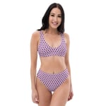 Recycled high-waisted bikini - Med pil mönster 2XL