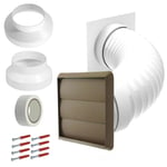 Air Conditioner External Vent Kit for MEACO 4" 5" 6" Brown Exterior Wall Duct