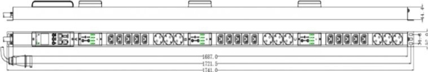 Alantec Managed Strømskinne 42U 3F - 15 X Iec C13 + 9 X Cee 7/5, Gir Full Kontroll Og Administrasjon Av Maskinvareressurser Avizio Power