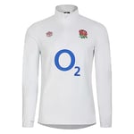 Umbro Mens England Rugby Warm Up Mid Layer Top 2023 2024 Brill White/Blue M
