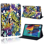 (Tab A 10.5 T590 T595graffiti art007)Tablettikotelo Samsung Galaxy A8 10.5/Tab s6/Tab A A6 7 10/Tab E S5E Graffiti Art nahkainen suojakuori Tietokoneen kannet ja kuoret