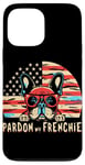 Coque pour iPhone 13 Pro Max Bouledogue français Pardon My Frenchie America Retro Sunset Dog