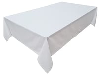 Nappe de Table de qualité supérieure - 100 % Coton - Collection Konzept, Couleur et Taille au Choix (Nappe Ronde Ø 100 cm, Blanc)