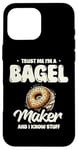 Coque pour iPhone 16 Pro Max Croyez-moi, je fabrique des bagels et je sais tout