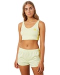 Adidas Crop Tank Débardeur Femme Ice Yellow FR : M (Taille Fabricant : 46)