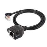 Câble Ethernet RJ45 Cat8, câble réseau Cat8 haute vitesse mâle à femelle à 90 degrés, cordon de raccordement SFTP 40 Gbps 2000 Mhz pour routeur modem serveur avec vis (UP)