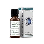 Mystic Moments | Organic Avocado Virgin Carrier Oil 10ml - Pure & Natural Oil Perfect For Hair, Face, Nails, Aromatherapy, Massage and Oil Dilution Vegan GMO Free