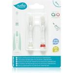 Nuvita Sonic Clean&Care Replacement Brush Heads Erstatningshoveder til batteridrevet sonisk tandbørste til babyer Sonic Clean&Care Medium Red/White 2 stk.