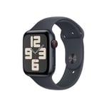 Apple Watch SE (2ᵉ gén) 44 mm GPS + Cellular Montre connectée avec Boîtier en aluminium minuit et Bracelet Sport minuit (M/L). Suivi activité et sommeil, détection accidents, suivi fréquence cardiaque