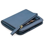 GAEKEAO Portefeuille Femme Cuir Slim Porte Carte avec RFID Blocage Fermeture éclair Poche à Monnaie, Petits Porte Monnaie Femmes avec fenêtre d'identification