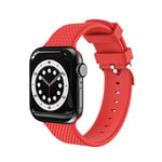 Bracelet compatible avec Apple Watch bracelet 42 mm 44 mm 45 mm, bracelets de sport doux pour Apple Watch SE Series 7 6 5 4 3 2 1 (rouge)