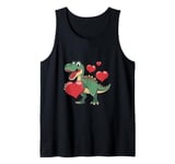 Trex Dino Boys Valentines Day Shirt Dinosaur Valentines Day Tank Top