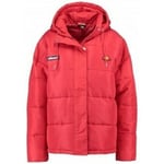 Ellesse Womens Padded Boyfriend Jacket Loose Fit Pejo Red 6uk Hooded