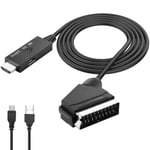 Câble Convertisseur Péritel Vers Hdmi, Câble Péritel Vers Hdmi Avec Commutateur Hd 720P/1080P, Convertisseur Péritel Mâle En Sortie Hdmi Convertisseur Audio Pour Hdtv Moniteur Proj[YIN143319]