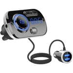 Gabrielle - Transmetteur fm Bluetooth 5.0 Adaptateur Bluetooth Voiture Kit émetteur fm Voiture Chargeur avec Ports QC3.0 &5V/2.4A,Appel Main