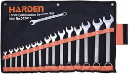 HARDEN 542015, Combination Spanners Set 15pcs Sizes 8-32mm, Pouch Bag