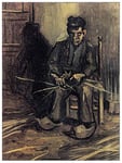 ArtPlaza Van Gogh Vincent-Peasant Making a Basket Panneaux Decoratifs, Bois MDF, Multicolore, 60x80 Cm