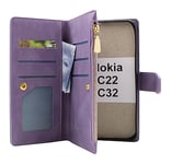 XL Standcase Lyxfodral Nokia C22 / C32 (Lila)