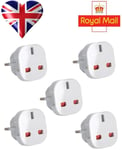 UK to EU adapter, European Plug Adaptor Type E/F, UK to EU Plug Converter 5 pcs