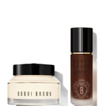 Bobbi Brown 24-hour Hydration Duo - Vitamin Enriched Face Base & Foundation Bundle (Various Shades) - Neutral Cool Espresso