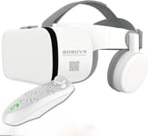 Casque Réalité Virtuelle 3d Vr Avec Télécommande, Visionneuse Vr Stéréo Pour Films Jeux Imax Lunettes Vr Sans Fil Bluetooth Compatibles Avec Iphone Ios/Android De 4,7-6,3"" ( Color : White , Size : Y2