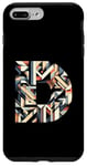 Coque pour iPhone 7 Plus/8 Plus Lettre initiale de l'alphabet D dans le style d'art cubisme