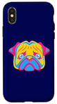 iPhone X/XS Pansexual Pug! Cute dog in the pan pride flag colours Case