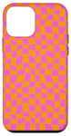 Coque pour iPhone 12 mini Grand damier classique à carreaux orange et rose