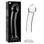 NEBULA SERIES BY IBIZA - MODEL 11_DILDO_BOROSILICATE GLASS_CLEAR 16 CM -O- 3 CM