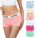 Libella Boxer Femme Coton Shorty Shorts Caleçons Femmes Lot de 6-Femme Boxer Shorties Culotte sans Couture Basics Panty Multicolore 3921C L