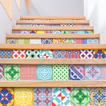 60 Stickers adhésifs carrelages | Sticker Autocollant Carreaux de Ciment - Mosaïque carrelage Mural Salle de Bain et Cuisine | Carreaux de Ciment adhésif Mural - azulejos - 15 x 15 cm - 60pièces