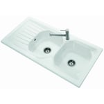 Villeroy&boch - Evier 2 bacs windsor plus (120 x 60 cm) - Evier windsor Plus - 2 bacs - Dimensions évier : 120x 60 cm - En céramique - Blanc - Avec