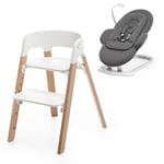 Pakke, Stokke® Steps, Natur Ink. Bouncer, Deep Grey