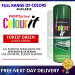 All Purpose Green Forest Gloss Spray Paint Aerosol Can Metal Wood Plastic 400ml